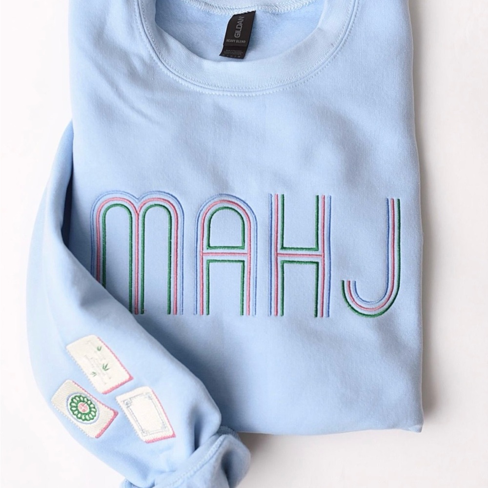 Light Blue Graphic Sweatshirt